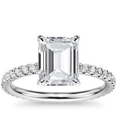Eternity Diamond Engagement Ring in 14k White Gold (3/8 ct. tw.)